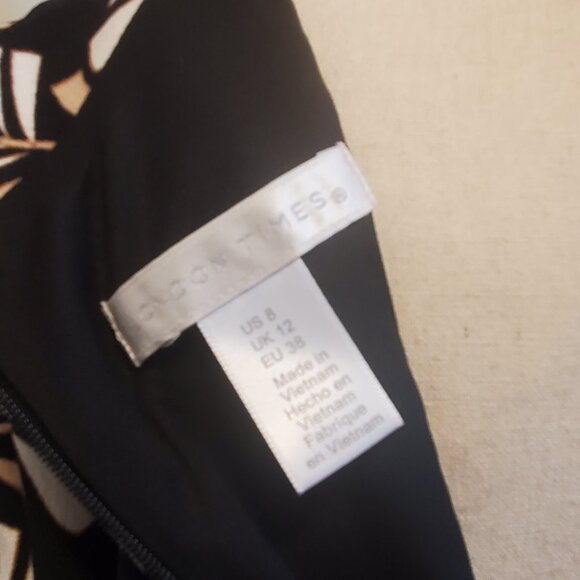 NWT London Times Crepe Tie Neck A-line Dress - Size 8 - Picture 6 of 7